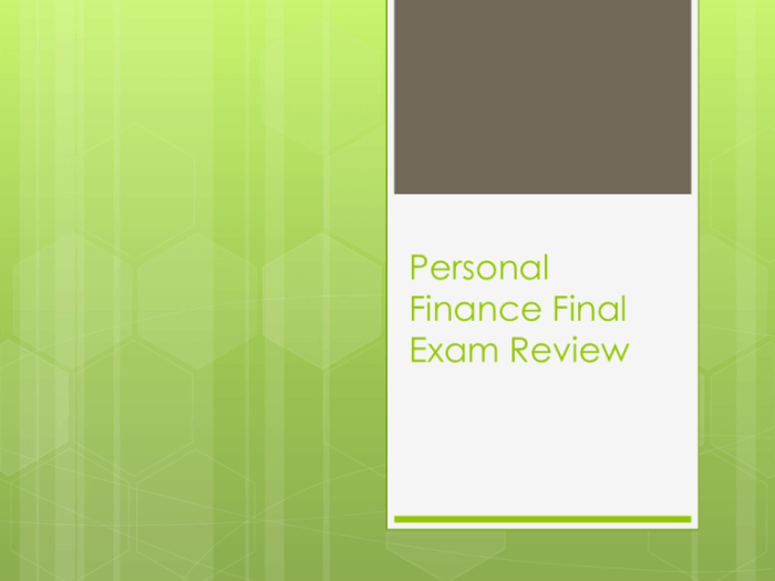 Personal finance final exam answers