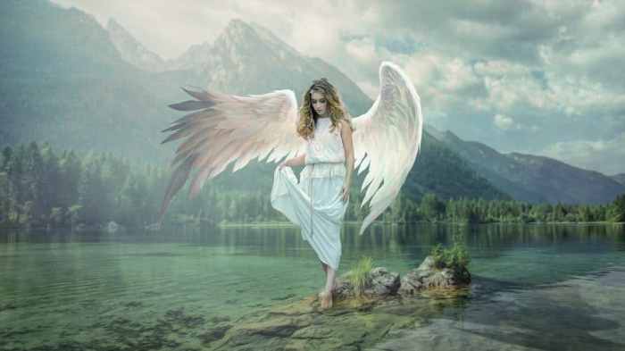 Angels people appeared becoming bible something woman wings soul fashion discontent divine dark night model story lure become think ocean