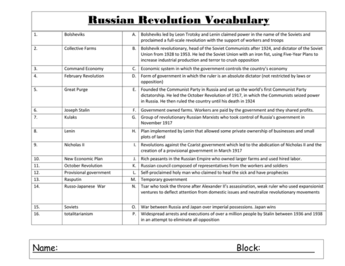 The russian revolution commonlit answers