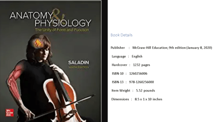 Anatomy and physiology book 9th edition